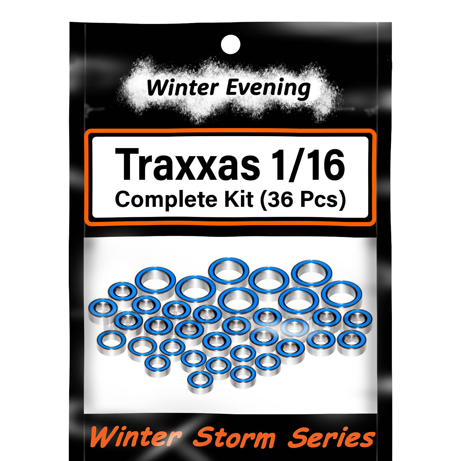 For Traxxas Mini 1/16 Slash, E-Revo, Erevo, Summit & Rally (36 Pcs Bearings Kit)