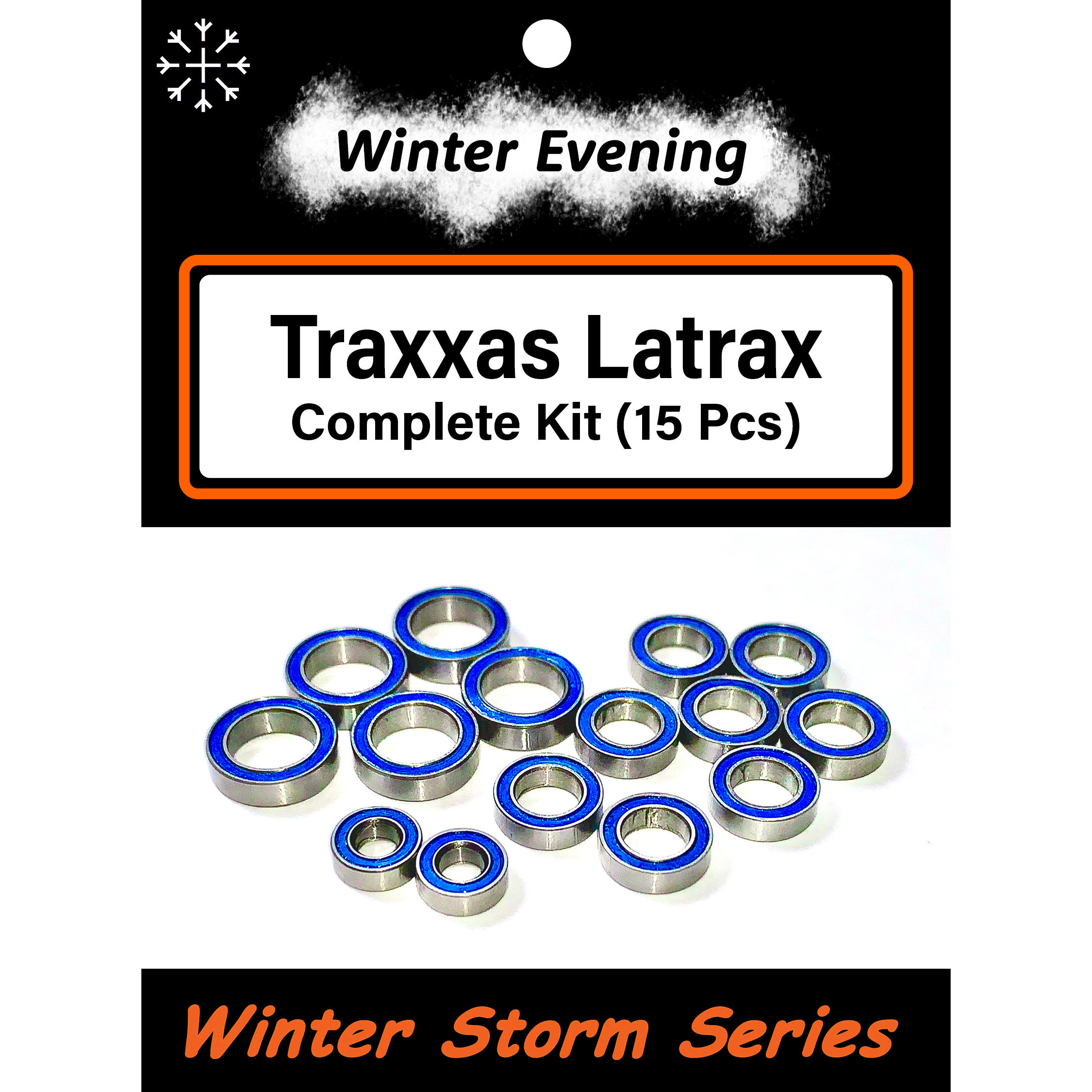 DROJACV 15PC Rubber Sealed Ball Bearing Kit For LaTrax 1/18 RC Cars (Rally, Teton, SST)