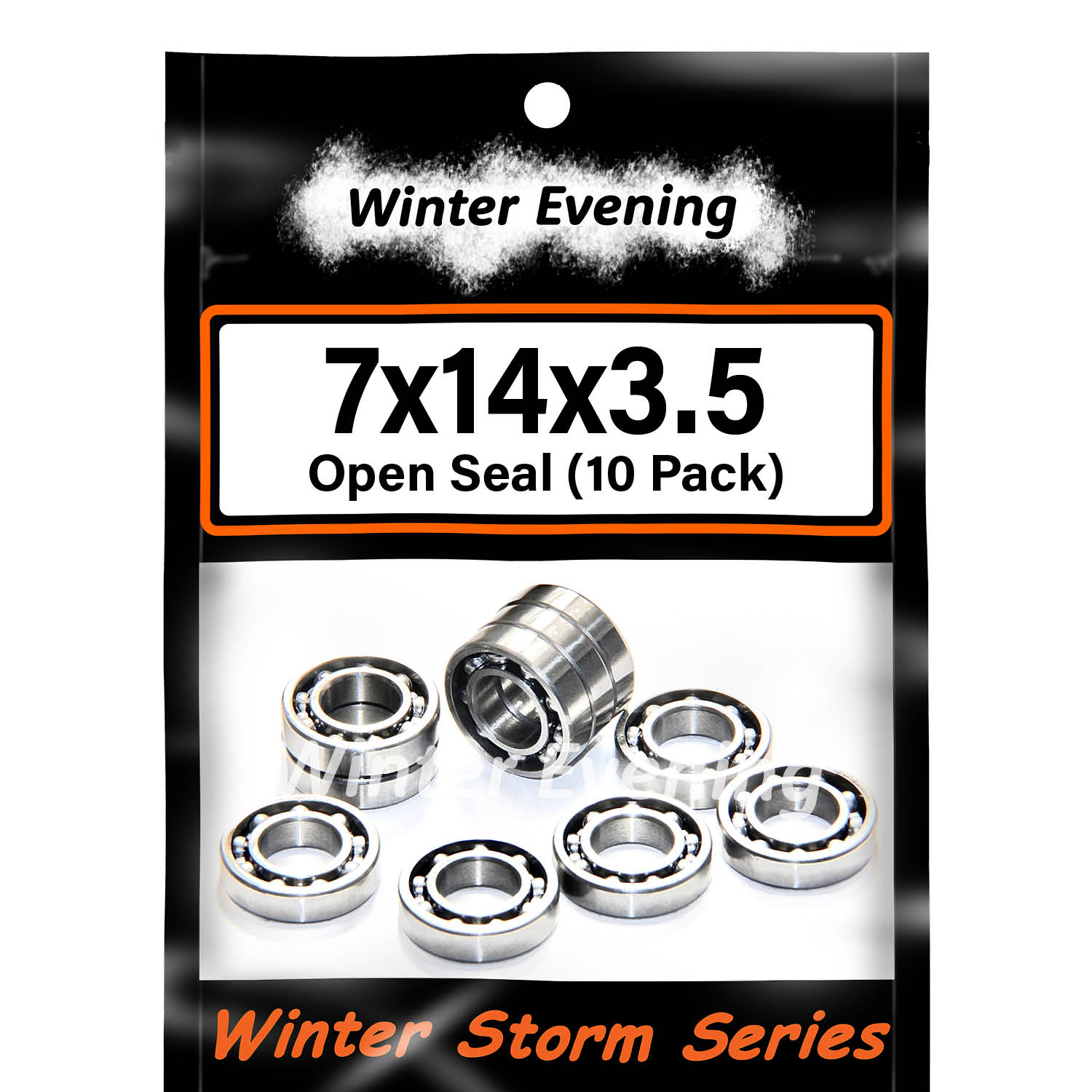 7x14x3.5mm 687 Open (10 Pcs Rubber Sealed Bearings)