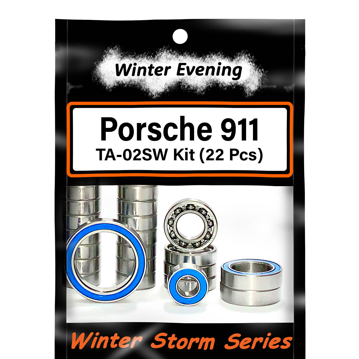 For Tamiya Porsche 911 4WD GT2 Racing (TA-02SW) (22 Pcs Bearings Kit)